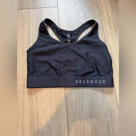 Under Armour Black Crossback Mid Sports Bra - Picture 3 of 10